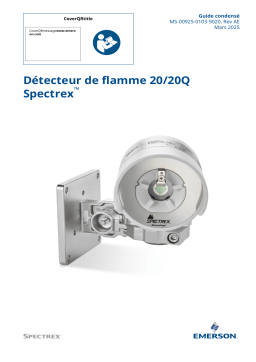 Spectrex Détecteur de flamme 20/20Q Guide de démarrage rapide