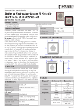 CAMDEN CX-DESPK15-54-55I Manuel utilisateur
