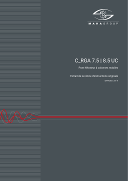 MAHA C_RGA 7.5 | 8.5 UC (Print version for end users) Mode d'emploi