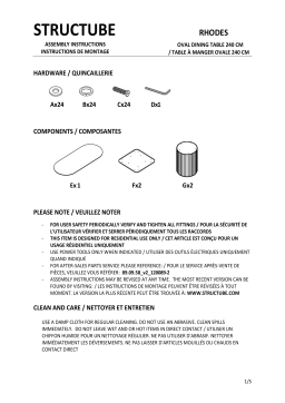 STRUCTUBE RHODES Manuel utilisateur