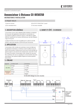 CAMDEN CX-DE502S0 Annunciator Manuel utilisateur
