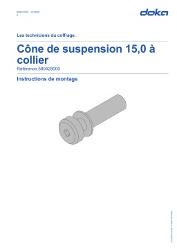 Doka Cône de suspension 15,0 à collier Guide d'installation