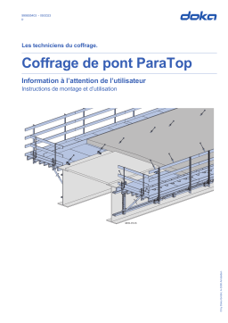 Doka Coffrage de pont ParaTop Manuel utilisateur