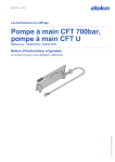 Doka Pompe &agrave; main CFT 700bar, pompe &agrave; main CFT U Mode d'emploi