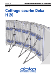 Doka Coffrage Courbe H 20 Manuel utilisateur