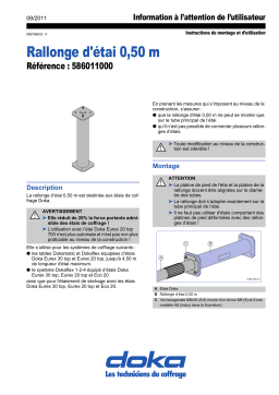 Doka Rallonge d'étai 0,50 m Manuel utilisateur