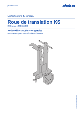 Doka Roue de translation KS Mode d'emploi
