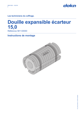 Doka Douille expansible-écarteur 15,0 Guide d'installation