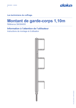 Doka Montant de garde-corps 1,10m Manuel utilisateur