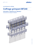 Doka Coffrage grimpant MF240 Manuel utilisateur