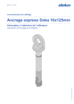 Doka Ancrage express 16x125mm Manuel utilisateur