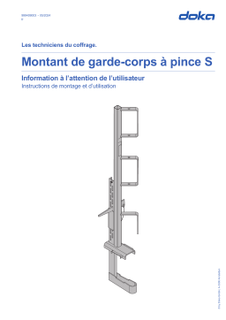 Doka Montant de garde-corps à pince S Manuel utilisateur