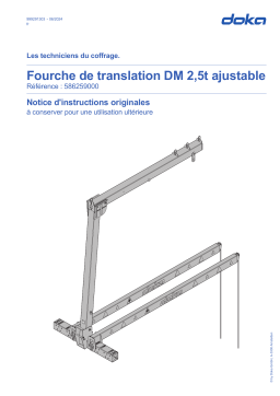 Doka Fourche de translation DM 2,5t ajustable Mode d'emploi