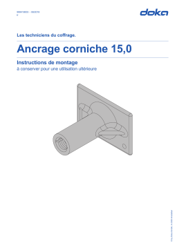 Doka Ancrage corniche 15,0 Guide d'installation